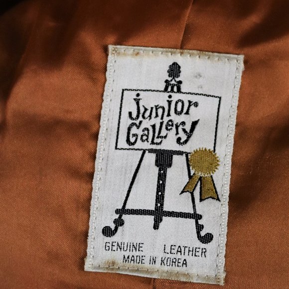 Vintage Boho 70's Leather Trench Coat with Hood Size S - Picture 13 of 14